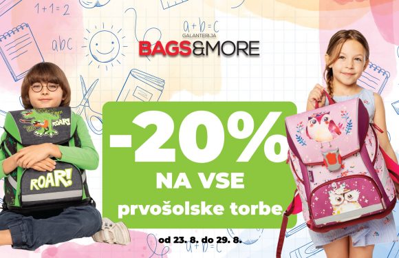 Šolske torbe in seti za 1. triado -20 %
