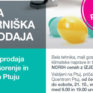 Velika tovarniška odprodaja aparatov Gorenje in Hisense na Ptuju